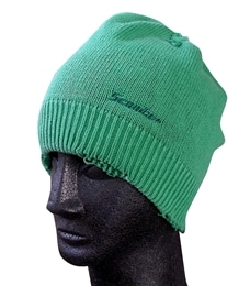 Destroyed-wash Knit Cap Short(19depth) Green