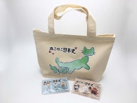 ねこねこ日本史ミニトートとピンバッチセット