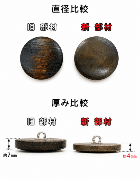 【家紋】m-4【大量】活版印刷所で使われていた木版/ロゴ【古道具】 家紋木製ボタン（幕末） | 家紋カスタマイズグッズ | 戦国武将、歴史