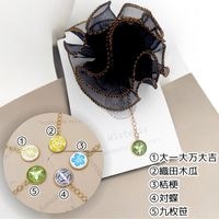 Wisteria  リボンバレッタ（家紋取り外し可）