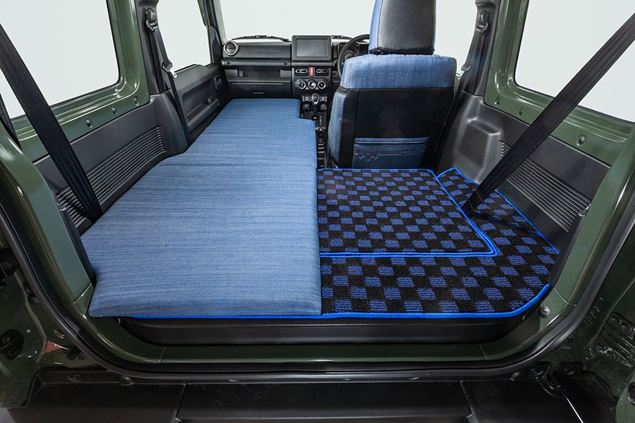 ジムニー Jb64 ジムニーシエラ Jb74 スズキ 車種別専用 フルフラット ベッドキット 1人用 車中泊マット デニムデザイン 受注生産 Okb Jim1 D キャンピング オージードリーム