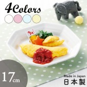 強化磁器【17cm 八角皿】|割れにくい子ども食器（陶磁器）|子ども・キッズ食器 