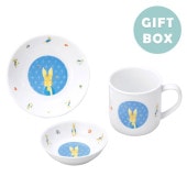 ピーターラビット TM  おやつセット【ギフト箱】|こども用セット商品 【割れにくい磁器食器】|子ども・キッズ食器 