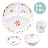 食器4点セット【ギフト箱】|こども用セット商品 【割れにくい磁器食器】|子ども・キッズ食器 