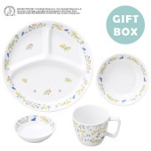 食器4点セット【ギフト箱】|こども用セット商品 【割れにくい磁器食器】|子ども・キッズ食器 