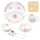 食器&スプーンフォークセット【簡易梱包】|こども用セット商品 【割れにくい磁器食器】|子ども・キッズ食器 