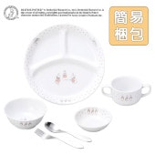 ピーターラビット TM  食器&スプーンフォークセット【簡易梱包】|こども用セット商品 【割れにくい磁器食器】|子ども・キッズ食器 