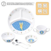 ピーターラビット TM  食器&スプーンフォークセット【簡易梱包】|こども用セット商品 【割れにくい磁器食器】|子ども・キッズ食器 