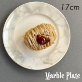 【大理石風のマーブルカラー】モノトーンプレート 16.7cm　|食器（陶磁器）|暮らしを彩る大人の食器具