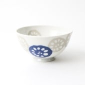 磁器 12.5cm ご飯茶碗 【レンコン/青】|食器（陶磁器）|暮らしを彩る大人の食器具