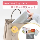 外出先での緊急事態に《災害常備ポーチ》災害対策 防災グッズ 非常用 防災セット 常備 コンパクト 軽量 持ち運び 便利 おしゃれ シンプル 水に強い 汚れに強い 防災カード 備蓄氷糖 ティッシュ 簡易