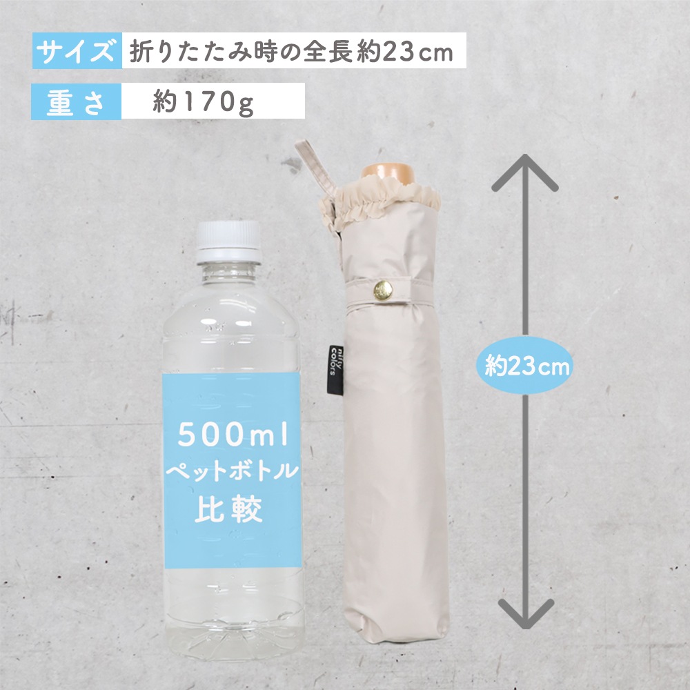晴雨兼用傘フリルスレンダー 折りたたみ傘 遮光 UV UVカット 紫外線 コンパクト 傘 日焼け対策 紫外線カット 梅雨 オシャレ かわいい プレゼント 軽量 シンプル 無地 カラフル ブラック ネイビー ホワイト ベージュ フリル