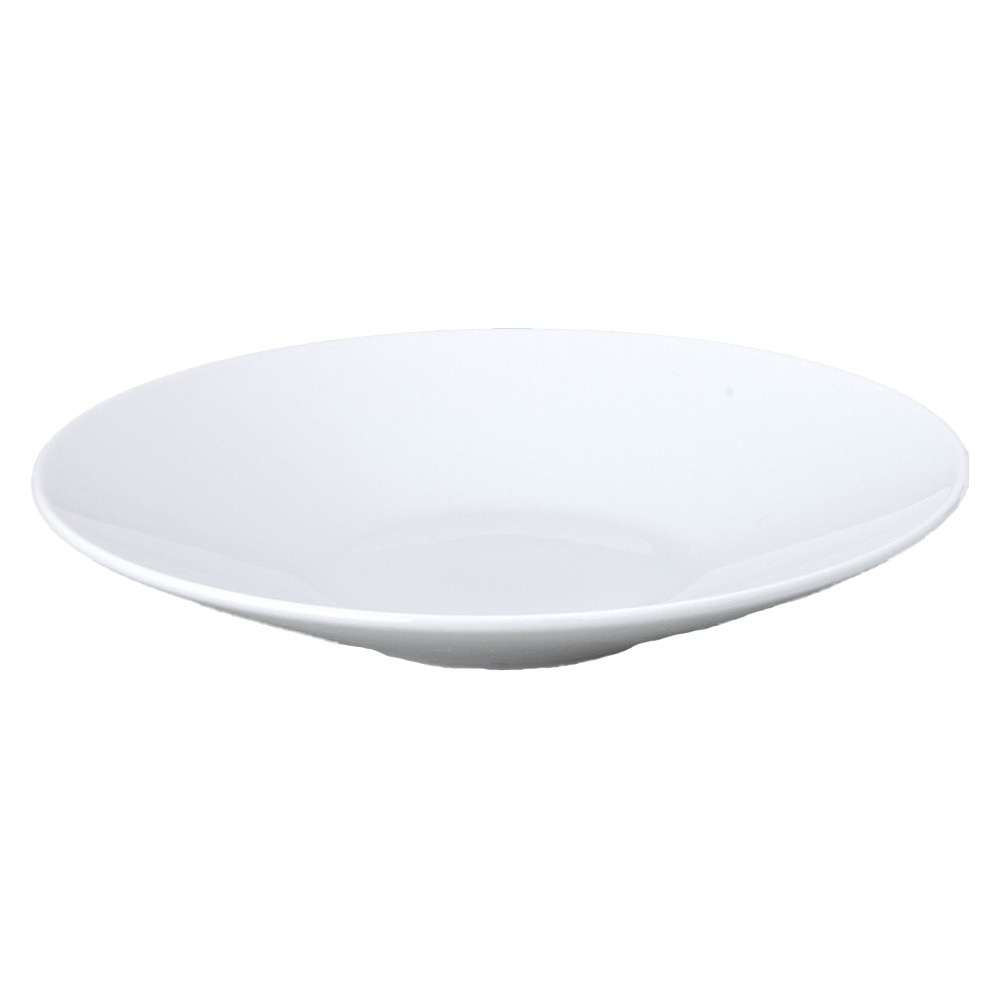 【YAMATSU STANDARD】27cm   深皿 パスタ カレー サラダ 丸皿 プレート 皿 白 黒  ホワイト ブラック  おしゃれ 収納 カフェ食器 シンプル 美濃焼 磁器 ポーセラーツ BPAフリー ギフト 業務用 軽い 日本製