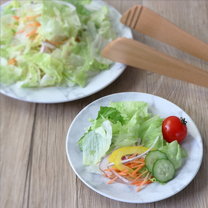 【大理石風のマーブルカラー】モノトーンプレート 16.7cm