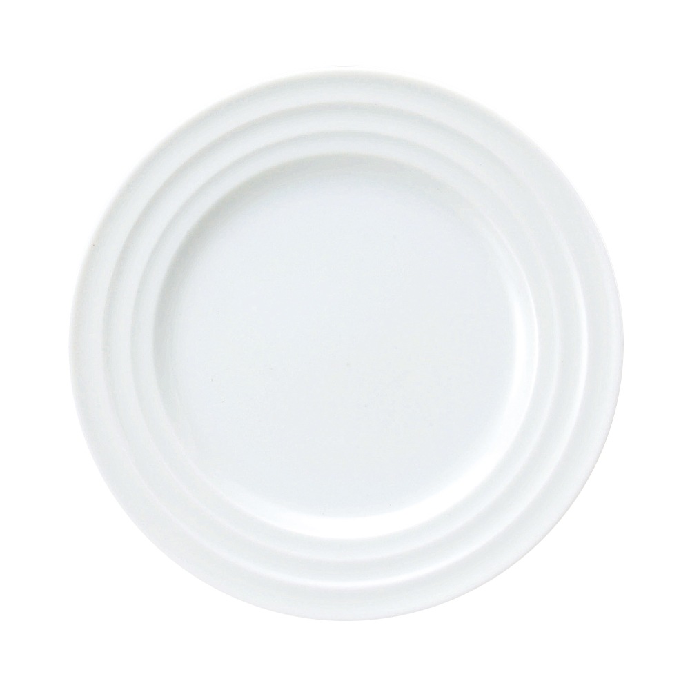 【YAMATSU STANDARD】19cm 中皿 ミート皿 平皿 丸皿 プレート 皿 白 黒 ホワイト ブラック おしゃれ 収納 カフェ食器 シンプル 美濃焼 磁器 ポーセラーツ BPAフリー ギフト 業務用 軽い 日本製