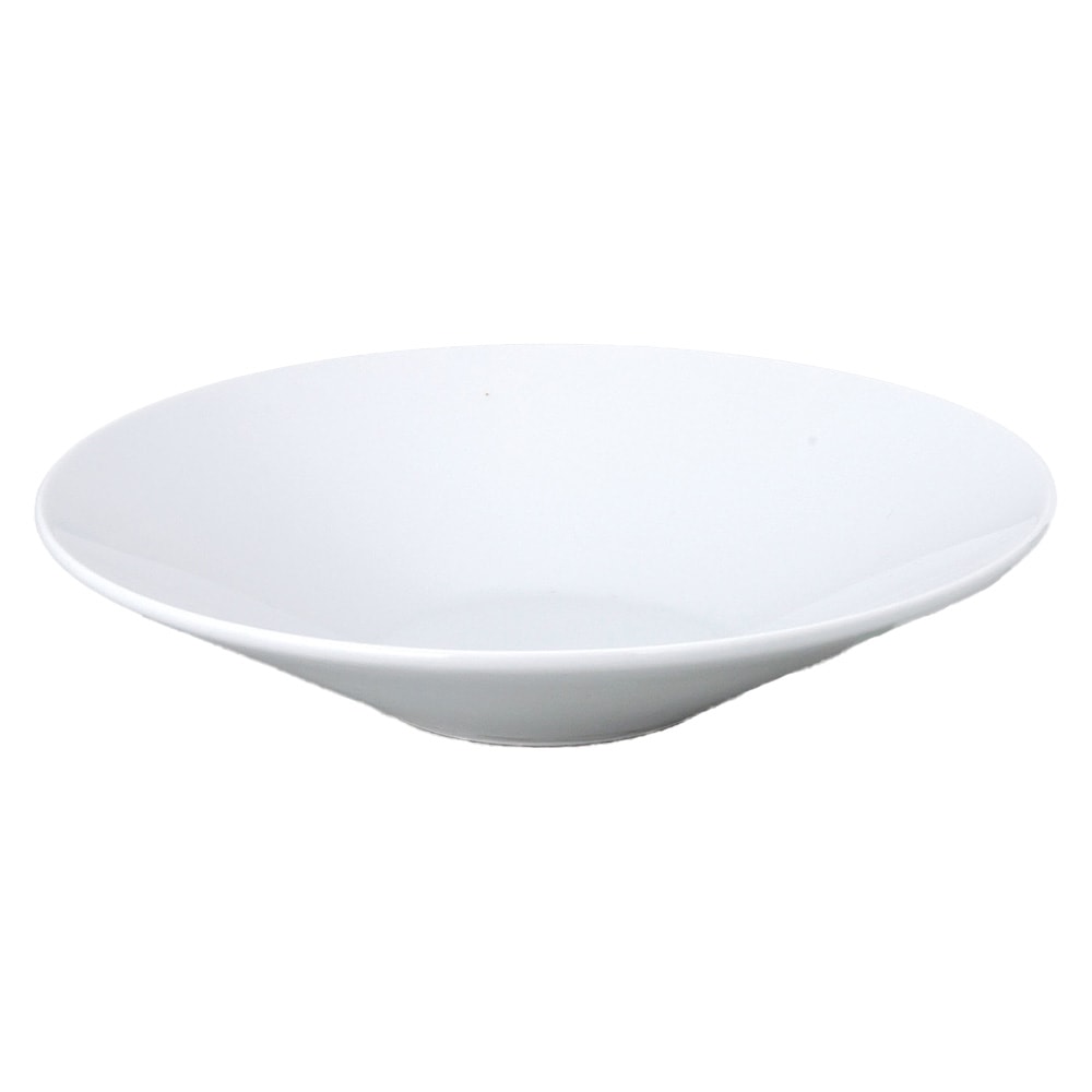 【YAMATSU STANDARD】22cm 深皿 パスタ カレー サラダ 丸皿 プレート 皿 白 黒 ホワイト ブラック おしゃれ 収納 カフェ食器 シンプル 美濃焼 磁器 ポーセラーツ BPAフリー ギフト 業務用 軽い 日本製