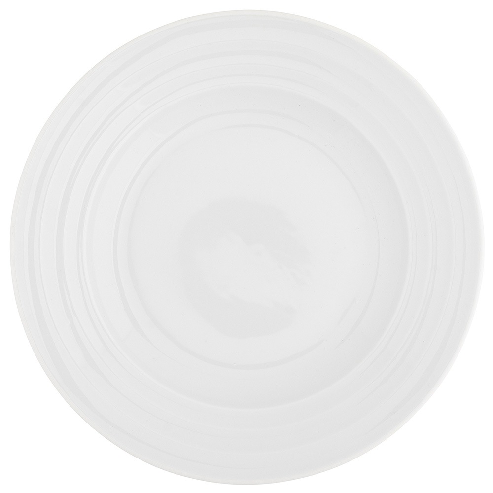 【YAMATSU STANDARD】28cm 大皿 メイン皿 ディナー皿 パスタ カレー 丸皿 プレート 皿 白 黒 ホワイト ブラック おしゃれ 収納 カフェ食器 シンプル 美濃焼 磁器 ポーセラーツ BPAフリー ギフト 業務用 軽い 日本製