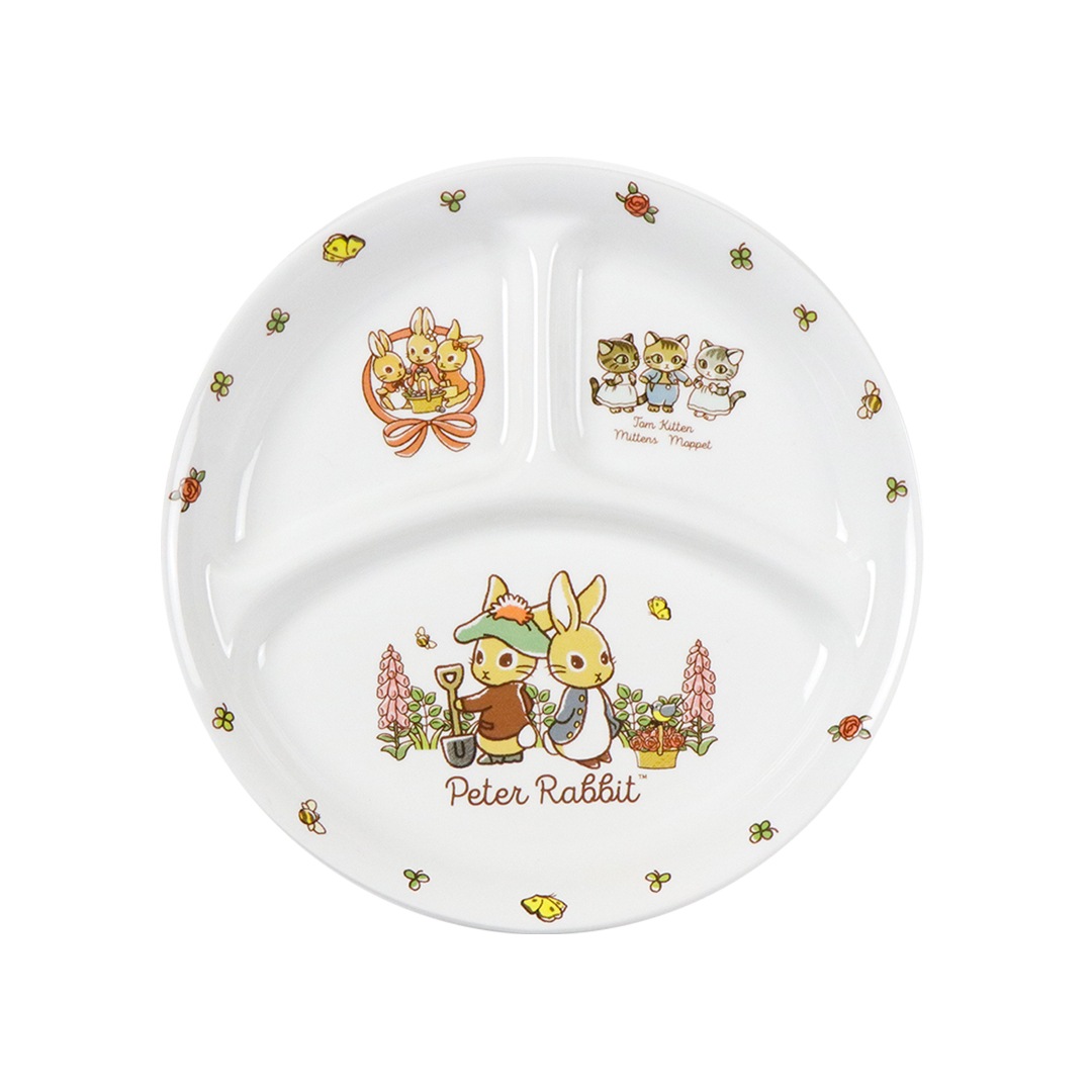 【こどもの笑顔を引き出す！ 定番の仕切プレート】ピーターラビット TM 【Kawaii】