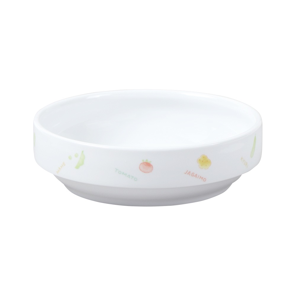 【14.5cm すくいやすい食器】 強化磁器 返しがあるすくいやすい食器