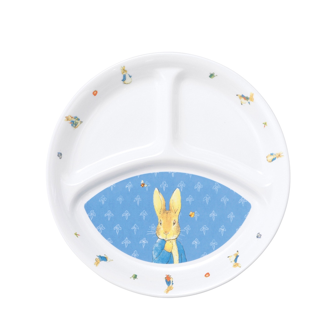 【こどもの笑顔を引き出す！ 定番の仕切プレート】ピーターラビット TM