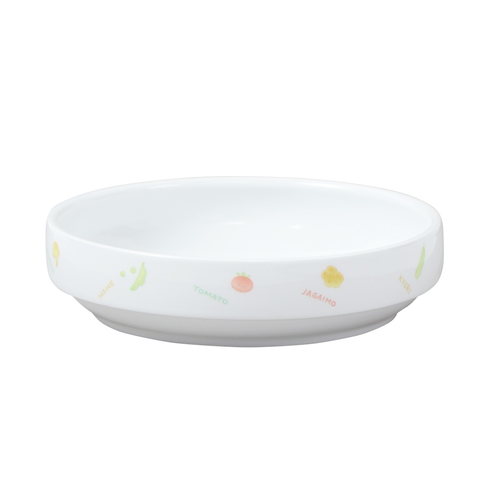 【17cm すくいやすい食器】 強化磁器 なめらかな返しですくいやすい食器