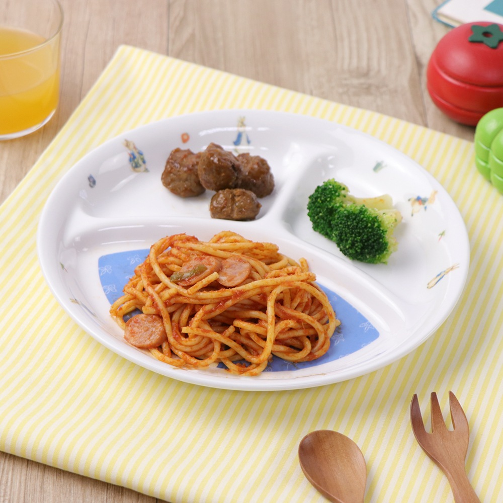 ★数量限定 お得なアウトレット品★ ピーターラビット TM 強化磁器 三つ仕切り皿