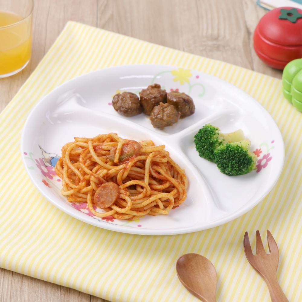 ★数量限定 お得なアウトレット品★ ピーターラビット TM 強化磁器 三つ仕切り皿