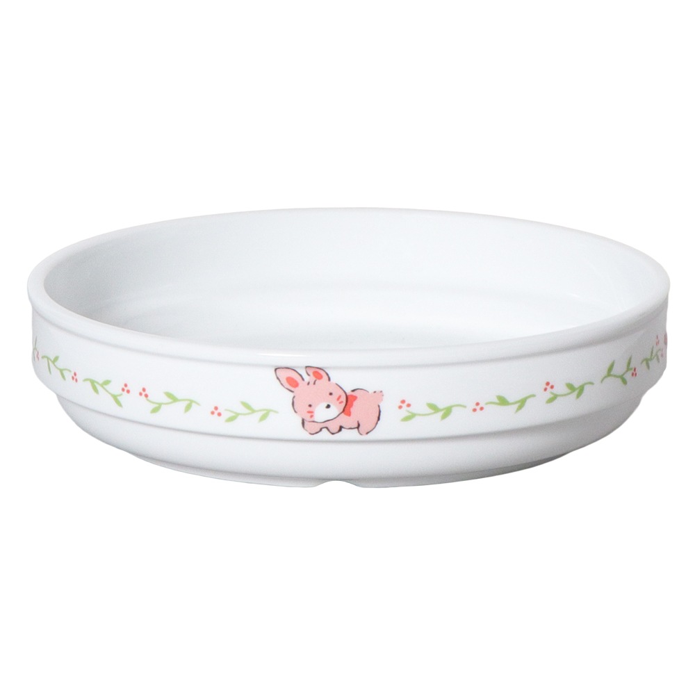 【16.5cmスタック平皿】強化磁器 すくいやすい子ども食器