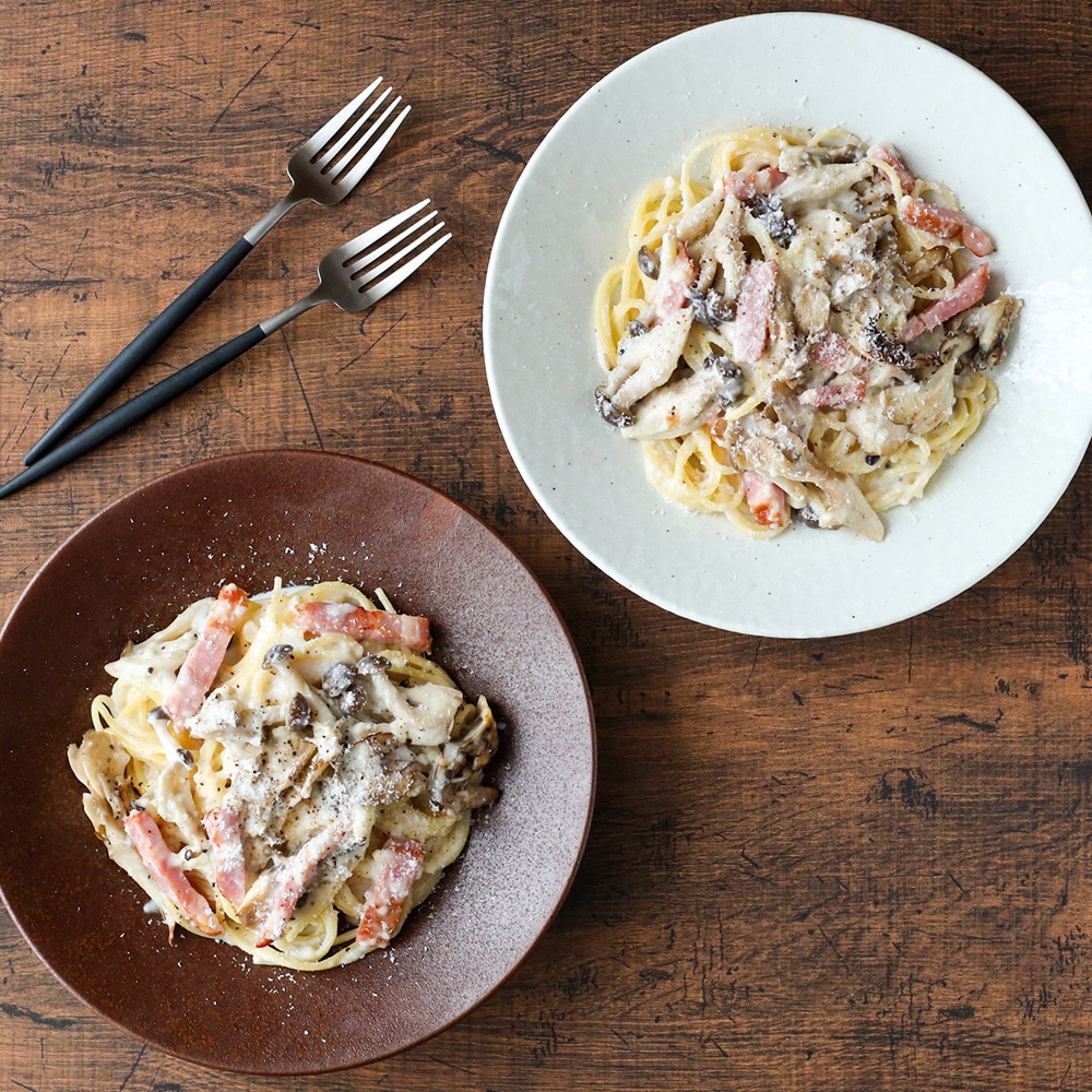 【YAMATSU STANDARD】25cm 深皿 カレー パスタ  サラダ プレート皿 丸皿  皿 白 茶  ホワイト ブラウン  おしゃれ 収納 カフェ食器 シンプル 美濃焼 磁器 ポーセラーツ BPAフリー ギフト 業務用 軽い 日本製