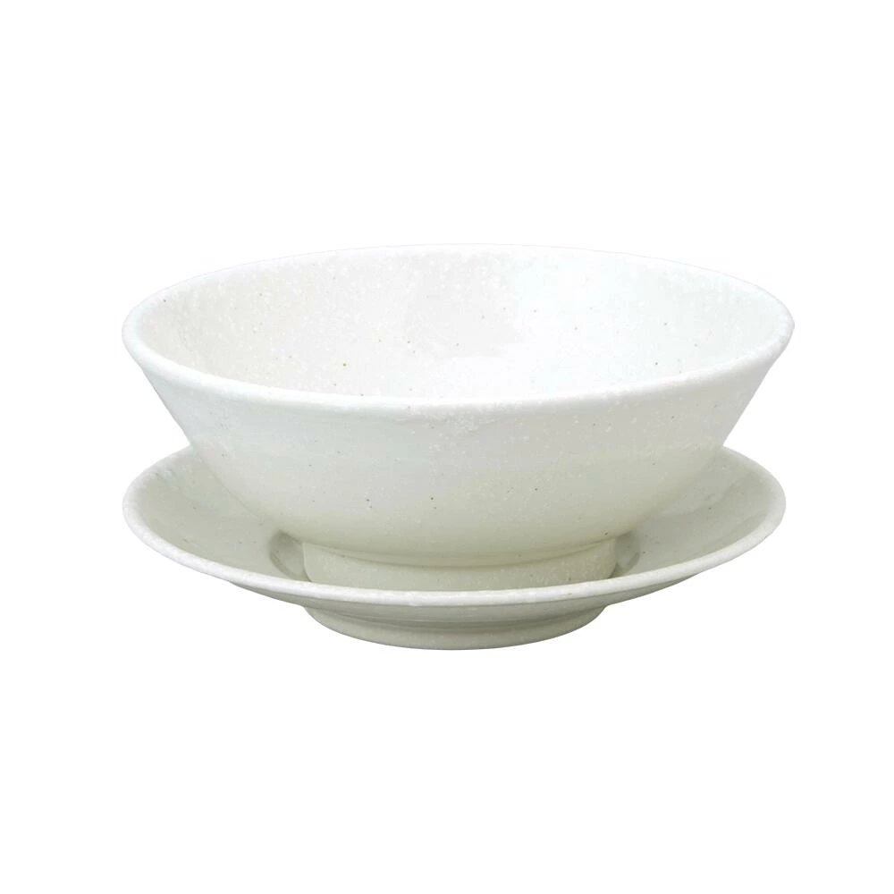 【YAMATSU STANDARD】【 和風中華 反高台丼･受皿 粉引 】 22cm 21cm 20cm 丼