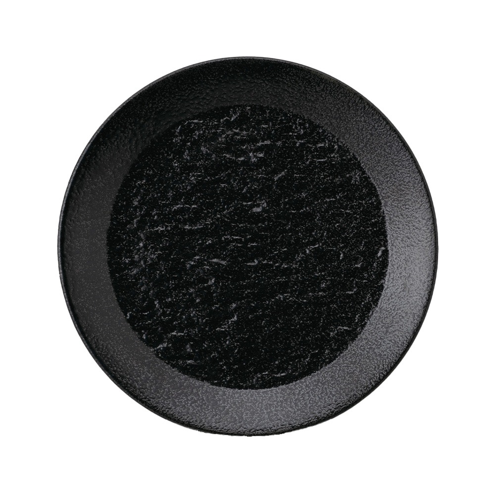 【YAMATSU STANDARD】28cm 大皿 メイン皿 ディナー皿 丸皿 プレート 皿 白 黒 ホワイト ブラック おしゃれ 収納 カフェ食器 シンプル 美濃焼 磁器 ポーセラーツ BPAフリー ギフト 業務用 軽い 日本製