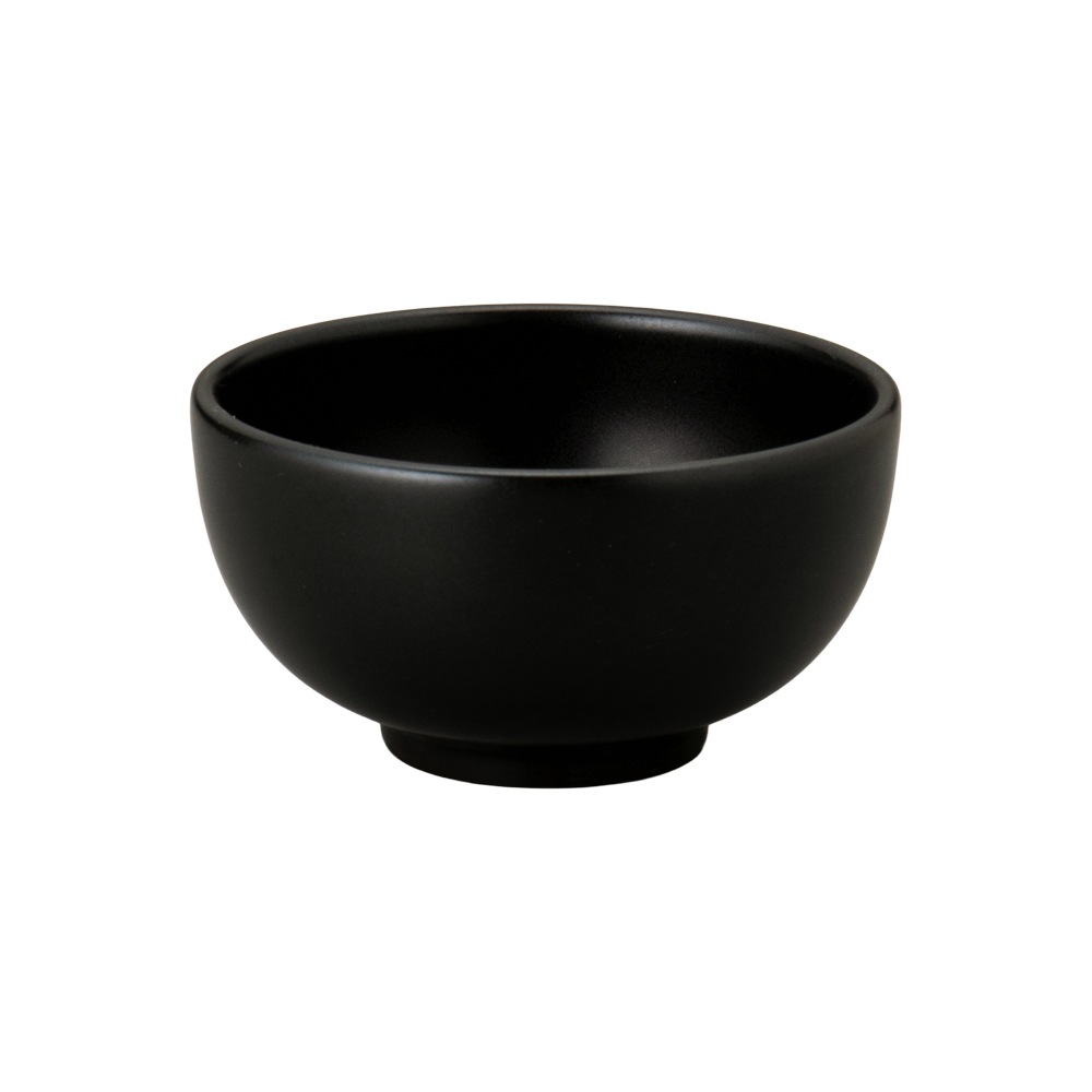 【YAMATSU STANDARD】【 アジアン ライス碗 黒マット 】 12cm 4.8cm ライス碗