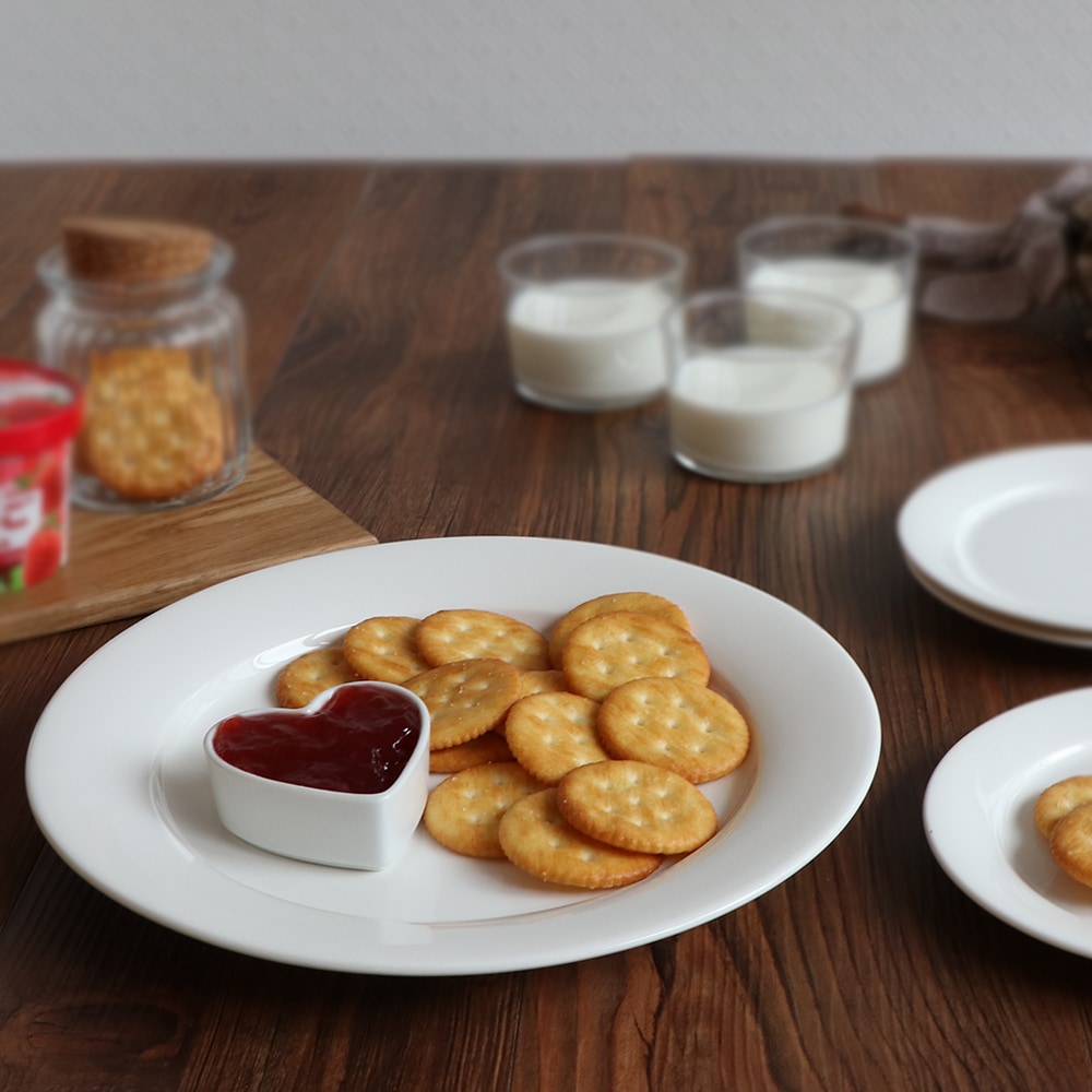 強化磁器 プレート 2枚セット 26cmリムプレート