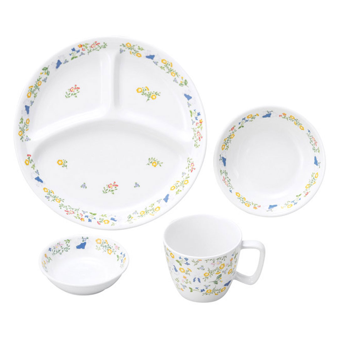 【簡易梱包】ピーターラビット TM 食器4点セット【ナチュラルガーデン】