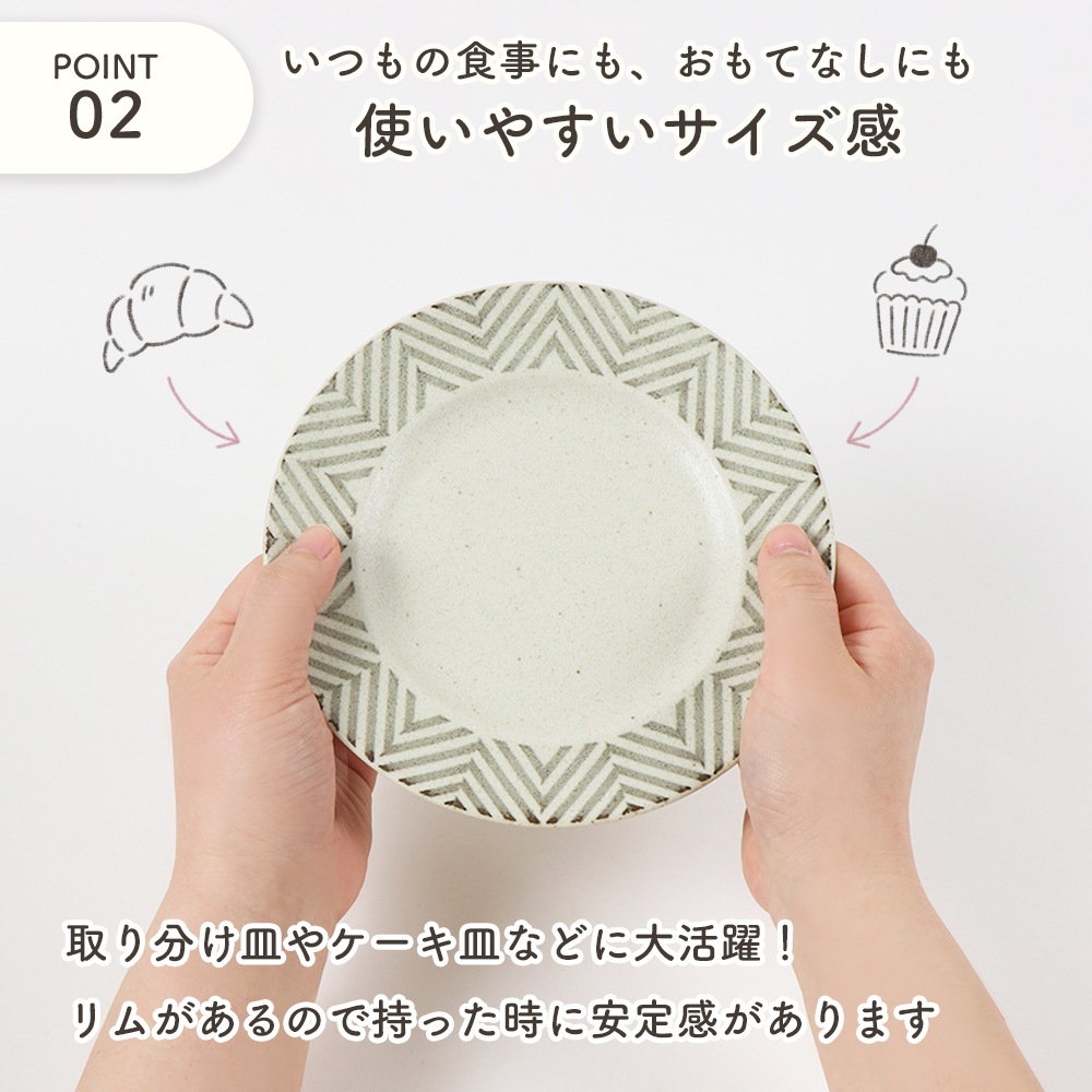 17.4cm カフェ風プレート