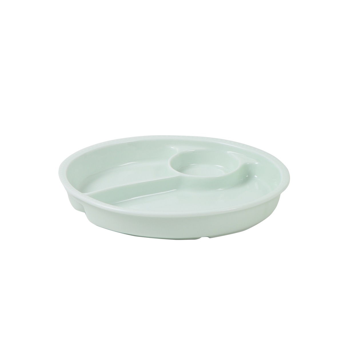 磁器 【楕円 ３つ仕切皿】