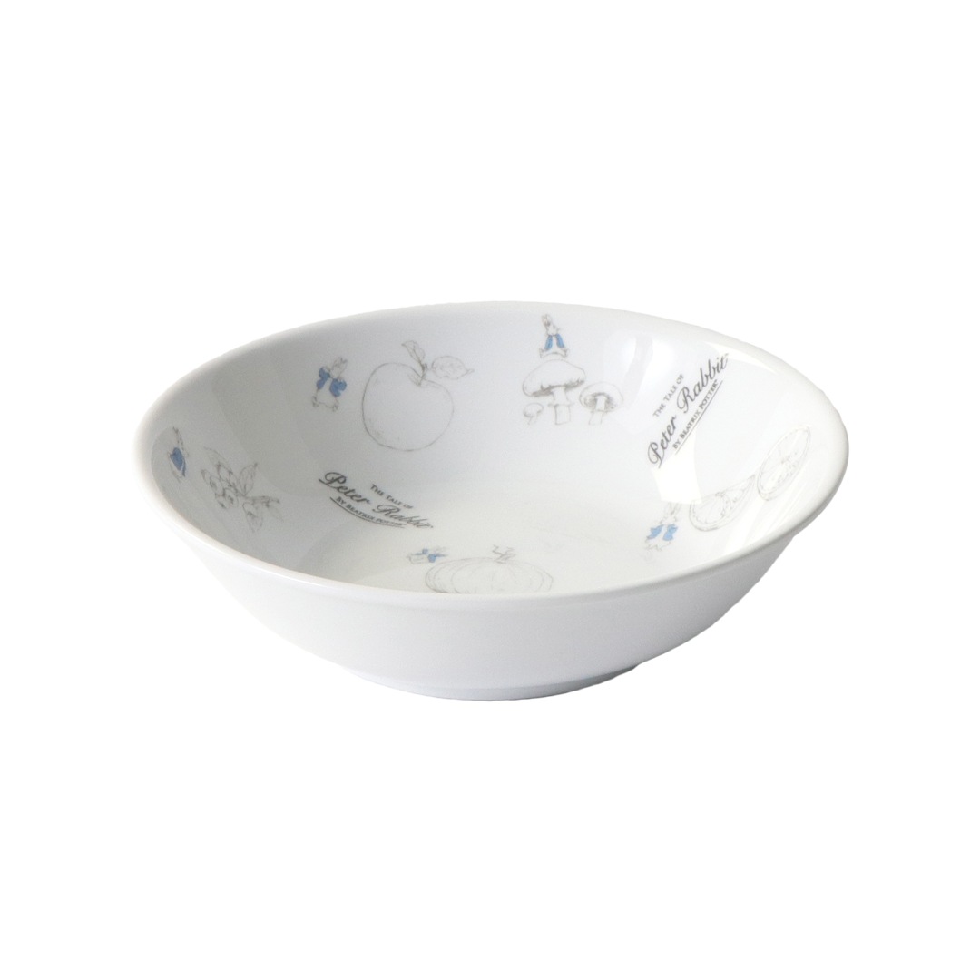 【強化磁器】ピーターラビット TM 12.5cm 割れにくい深皿【Fruit&Veg】