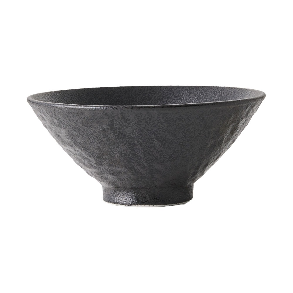 【YAMATSU STANDARD】【 石目 飯碗 白 黒耀 】 14cm ライス碗