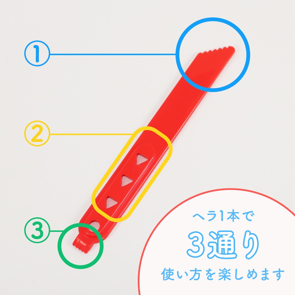 1本で3通りの使い方ができるヘラのセット《ねんどヘラ》4本セット 工作  ねんど 粘土 紙粘土 油粘土 ねんど遊び おうち時間 はじめて 学校 小学校 小学生 幼稚園 保育園  未就学児 自宅保育 使いやすい 右利き 左利き おもちゃ プレゼント 幼児