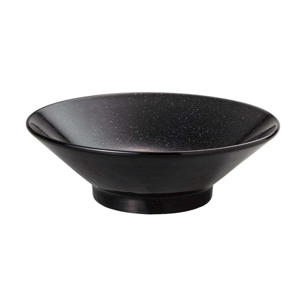【YAMATSU STANDARD】【 黒中華 切立高台浅丼 黒御影 】 24cm 23cm 丼