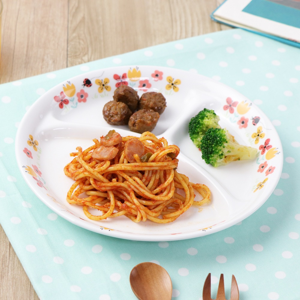 強化磁器 【22cm 3つ仕切り皿 】