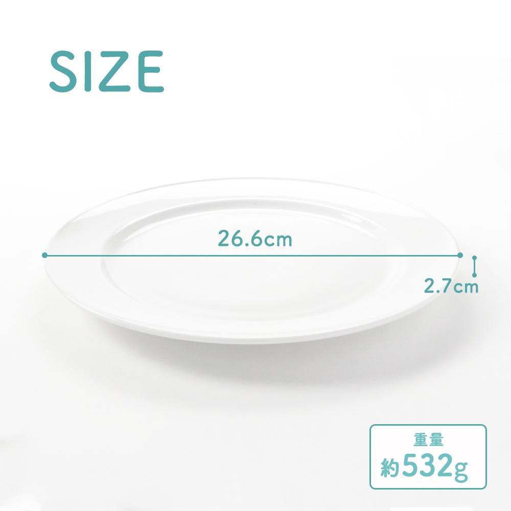 強化磁器【27cm リムプレート】