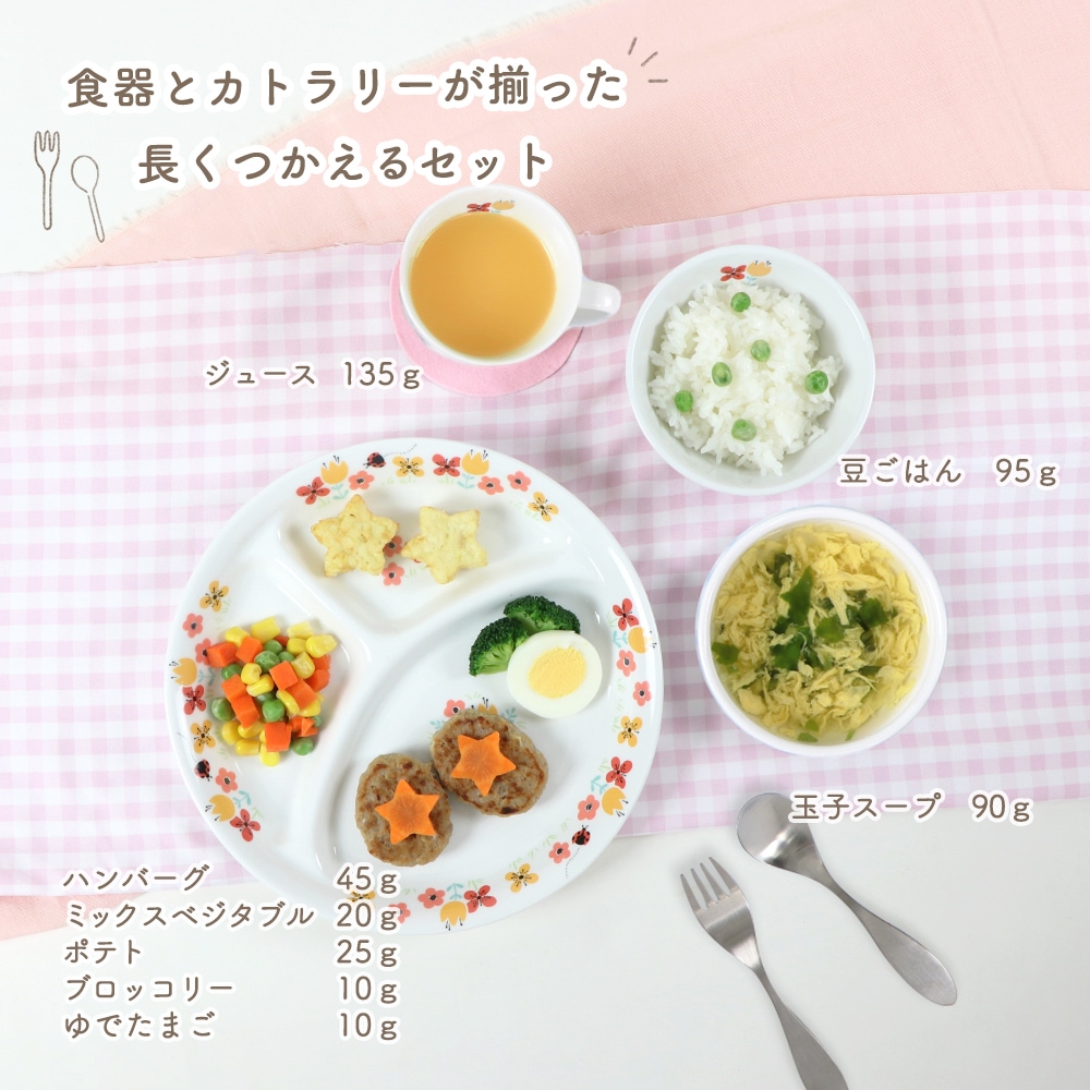 簡易梱包】食器&スプーンフォークセット【ブルーメオレンジ】 | 子ども