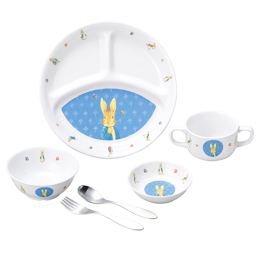 【簡易梱包】ピーターラビット TM  食器&スプーンフォークセット【クラシック】