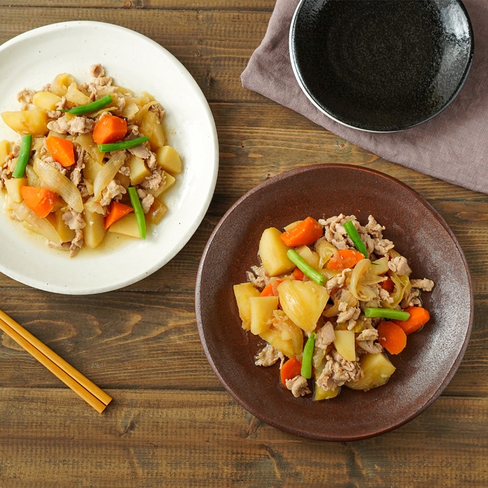 【YAMATSU STANDARD】25cm 大皿 メイン皿 ディナー皿 ワンプレート 丸皿 プレート 皿 白 黒 ホワイト ブラック おしゃれ 収納 カフェ食器 シンプル 美濃焼 磁器 ポーセラーツ BPAフリー ギフト 業務用 軽い 日本製