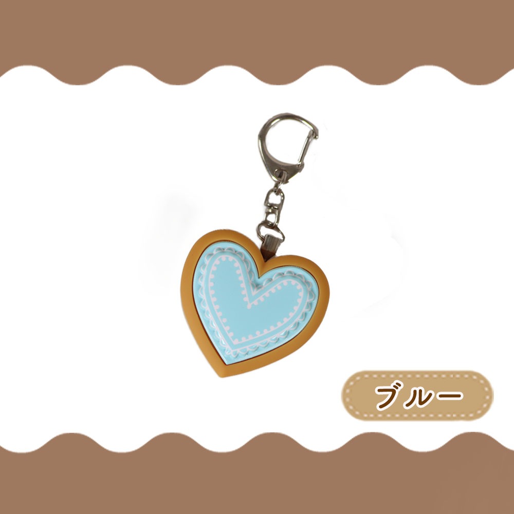プレゼントにもおすすめ!《プリンセス防犯ブザーアイシングクッキー》小学生 おすすめ ハート ランドセル 大音量 89dB 子ども 中学生 高校生 通学 通勤 リュック 女の子 女性 かわいい アラーム キーホルダー 誤作動防止 ピンプラグ ブルー ピンク 入学祝い