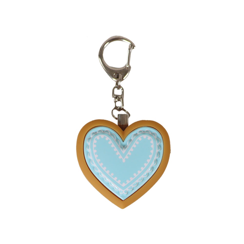 プレゼントにもおすすめ!《プリンセス防犯ブザーアイシングクッキー》小学生 おすすめ ハート ランドセル 大音量 89dB 子ども 中学生 高校生 通学 通勤 リュック 女の子 女性 かわいい アラーム キーホルダー 誤作動防止 ピンプラグ ブルー ピンク 入学祝い