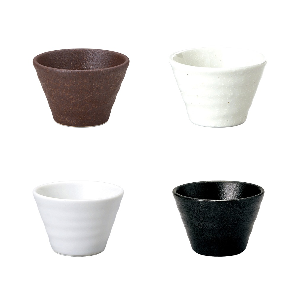 【YAMATSU STANDARD】【 鳴門 深小鉢 粉引 黒耀 ホワイト 赤茶備前 】 9cm 小鉢