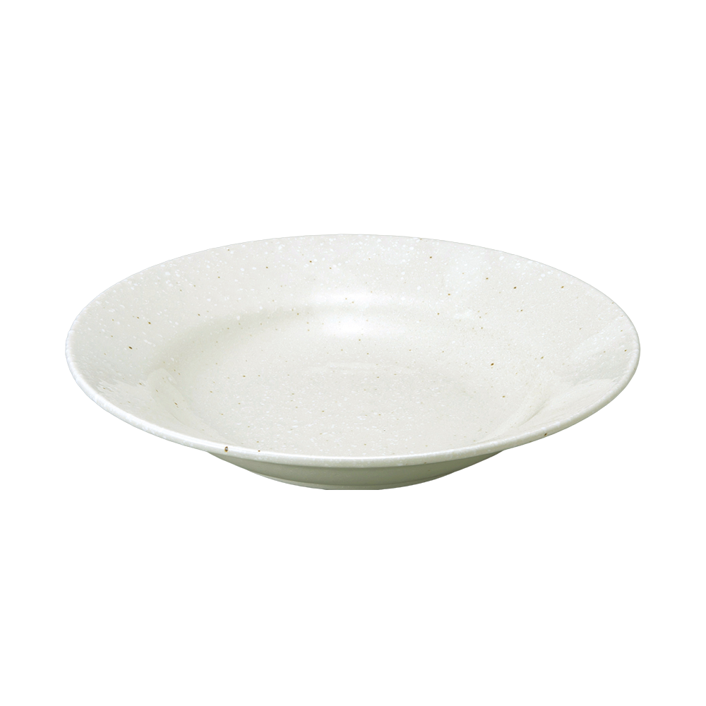 【YAMATSU STANDARD】【 ベーシック リム玉深皿 粉引 】 23cm 21cm 深皿