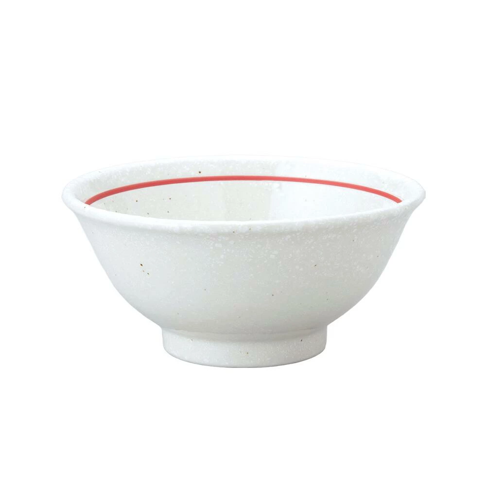 【YAMATSU STANDARD】【 白鳳 反碗 粉引下絵赤ライン ホワイト 】 15cm 13cm 12cm 茶碗 